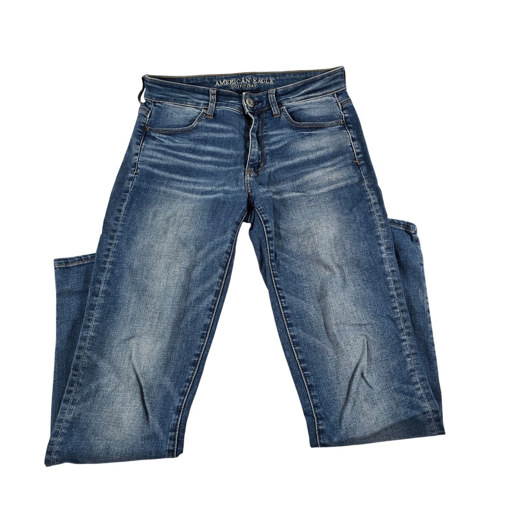 American Eagle Hi-Rise Jegging Super Stretch X Medium Wash Size 6 Long